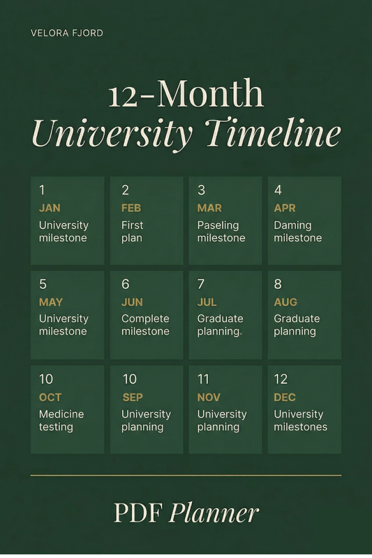 Free 12-Month University Planning Timeline